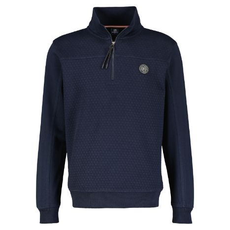Lerros Sweater structure blauw 23n4443