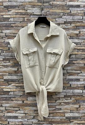House of Smits Knoopblouse mousseline House of Smits Knoopblouse mousseline