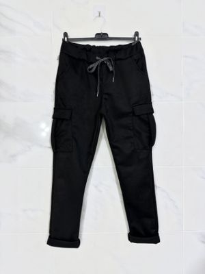 House of Smits Broek eloise worker suedine zwart E77E House of Smits Broek eloise worker suedine zwart E77E