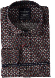 Fellows United Shirt Diamond Stretch bordeaux 42.6524