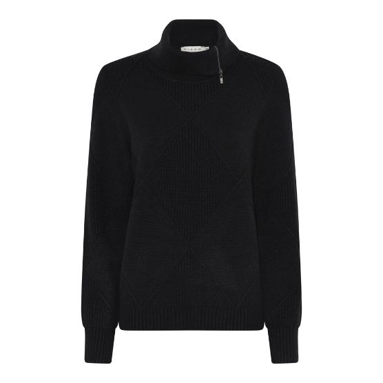 Micha trui zipper zwart 176-136
