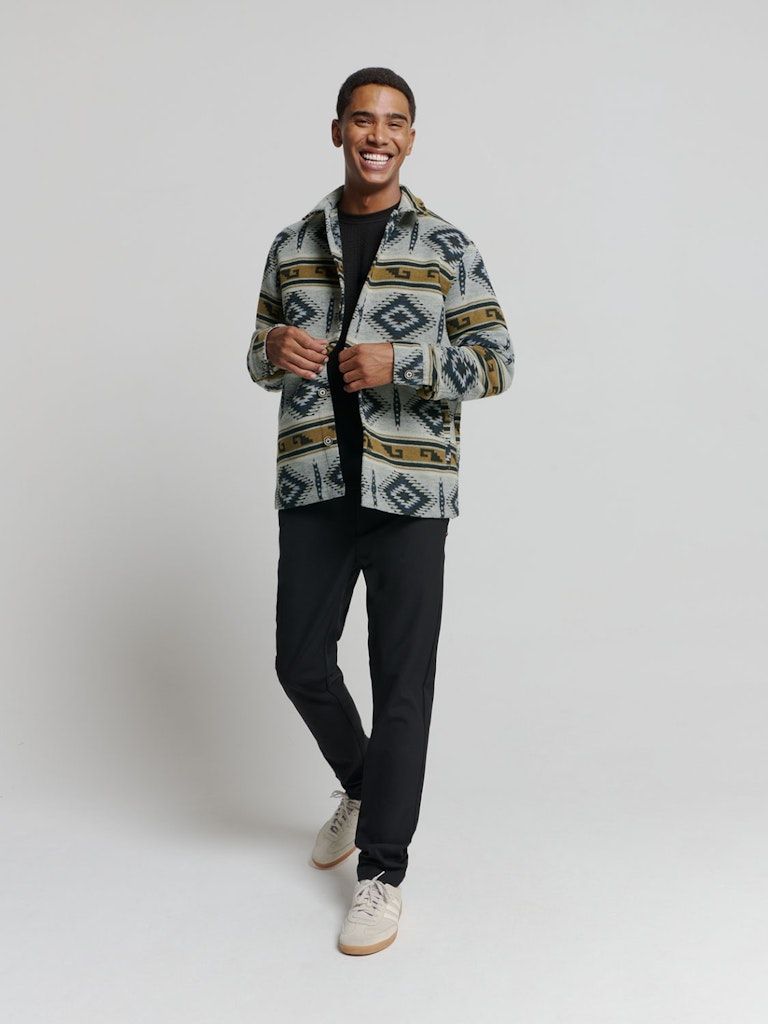 No Excess Overshirt Aztec grijs 25510909