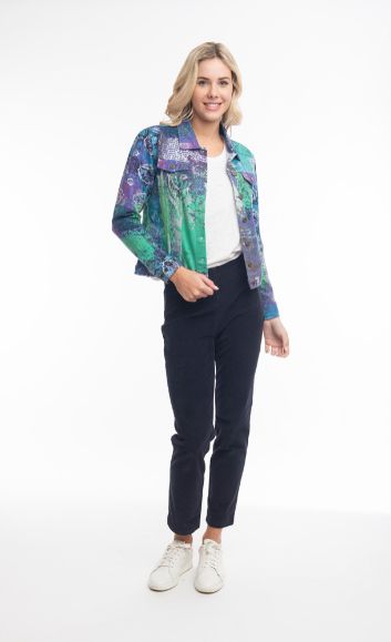 Orientique biker jacket blauw 22907