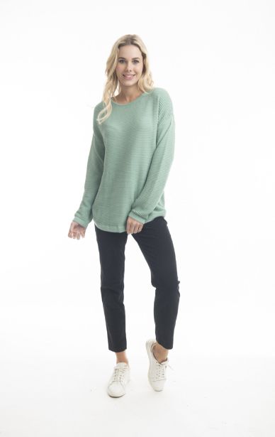 Orientique trui rib katoen mint 1253