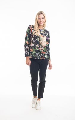 Orientique t-shirt print zwart 92060 Orientique t-shirt print zwart 92060