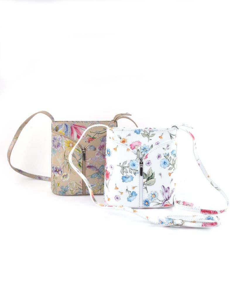 House of Smits tas bloem taupe g552216