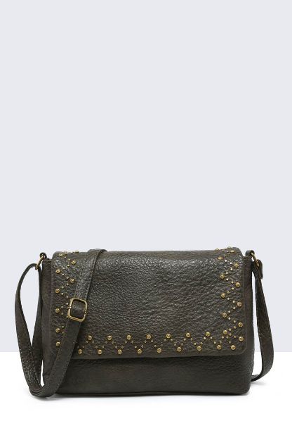 House of Smits tas studs khaki pf11099