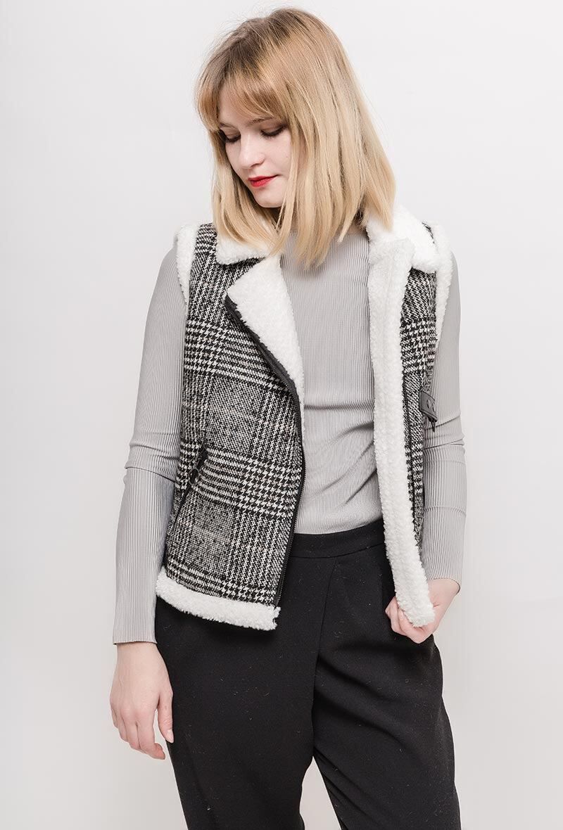 House of Smits gilet ruit zwart eps8571