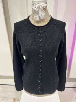 House of Smits Trui vlecht zwart k56283