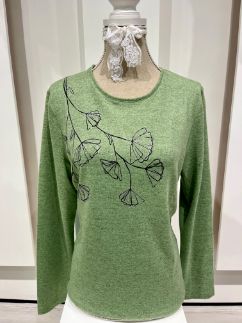 House of Smits Trui soft knit ginkgo lime k51227