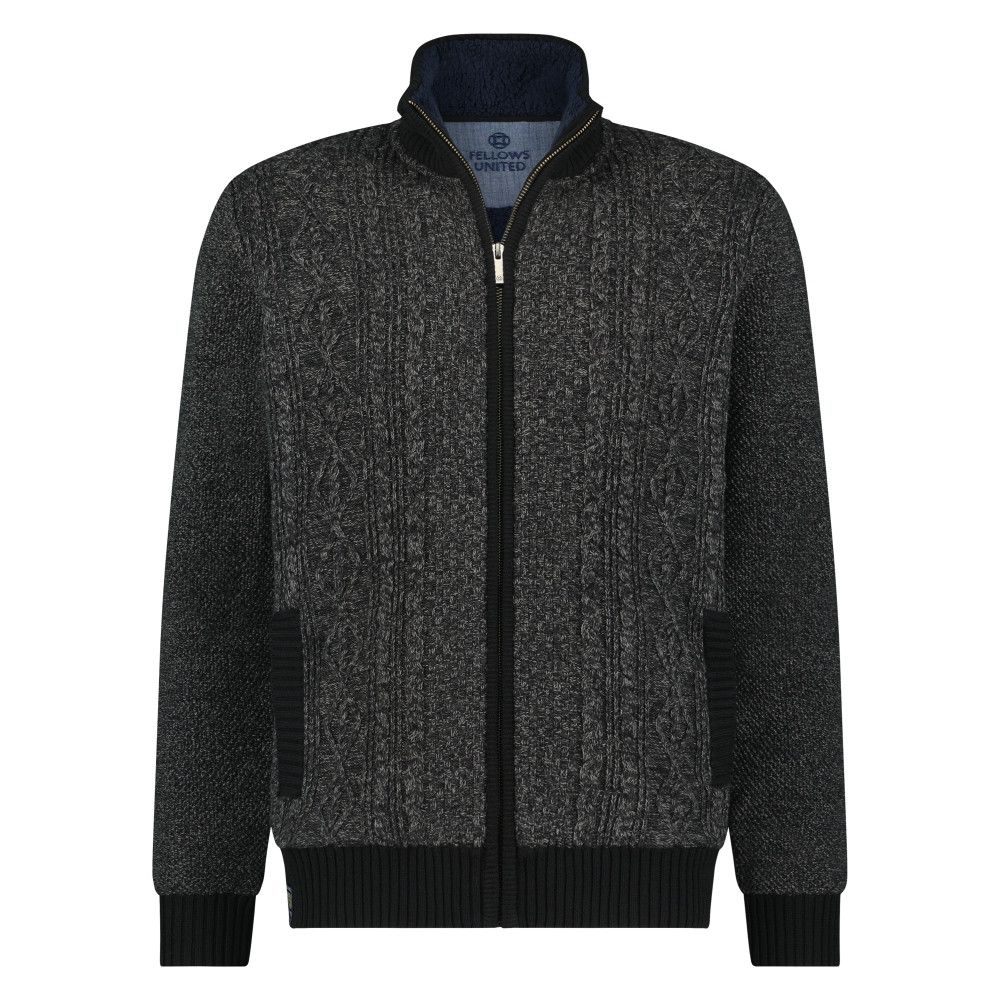 Fellows United Vest Teddy zwart 32.1113