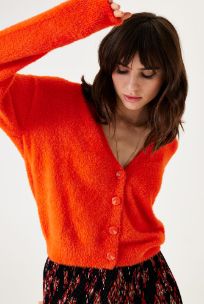 Garcia vest furry oranje u40250
