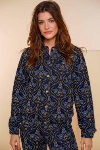 Geisha jasje jacquard print zwart 45622