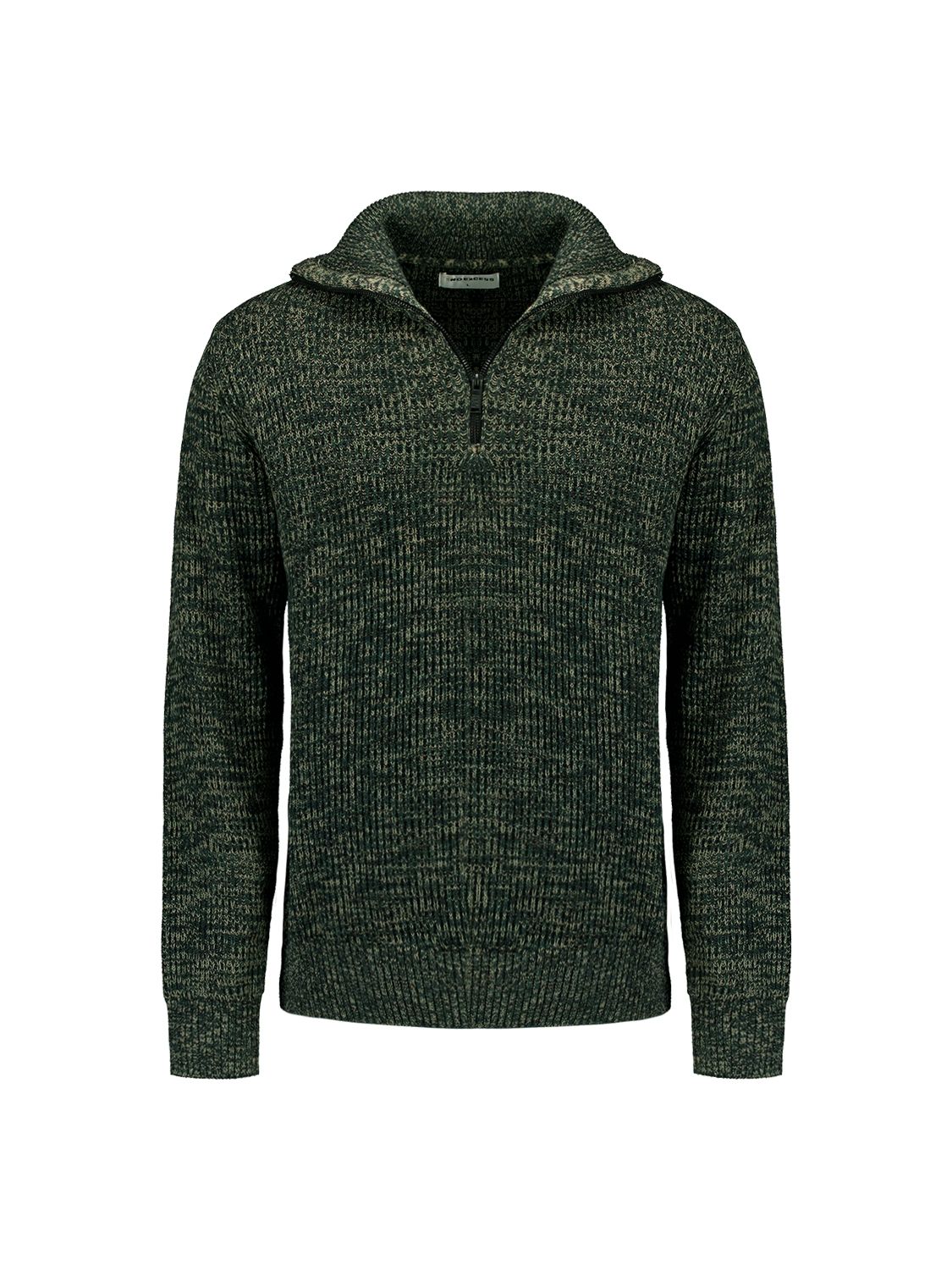 No Excess Trui Rib Melee groen 25230926