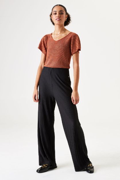 Garcia broek plissé zwart s40111