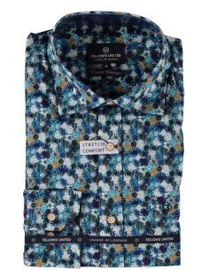 Fellows United Shirt flowers aqua 41.6634 Fellows United Shirt flowers aqua 41.6634