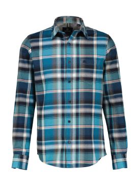 Lerros Flanel Check petrol 24N1070