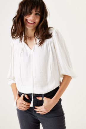 Garcia blouse pailletten offwhite s40031