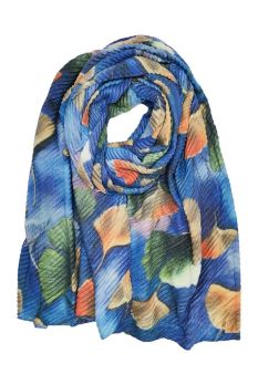 House of Smits Shawl plisse ginkgo blauw efba1618