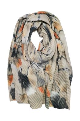 House of Smits Shawl plisse ginkgo taupe efba1618
