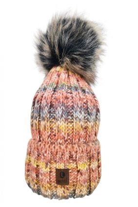 House of Smits muts beanie pompom zalm efaz2688