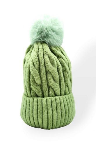 House of Smits muts beanie pompom lindegroen efmz555