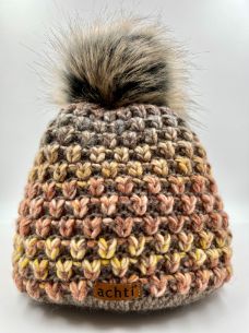 House of Smits muts beanie pompom taupe efaz2687