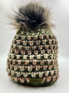 House of Smits muts beanie pompom khaki efaz2687