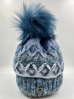 House of Smits muts beanie pompom blauw efaz1748