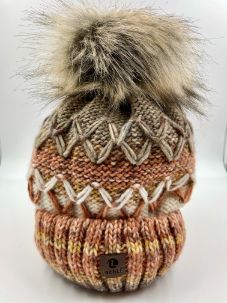 House of Smits muts beanie pompom zalm efaz1748