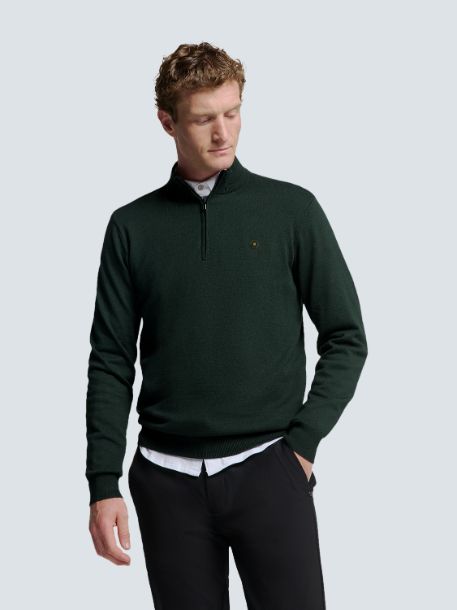 No Excess Trui Troyer Melange groen 25210885sn