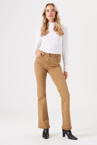 Garcia Celia broek super flare camel 245