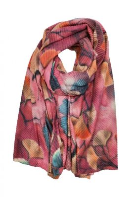 House of Smits Shawl plisse ginkgo bordeaux efba1618