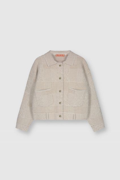 Rino & Pelle Vest furry zand Bubbly print