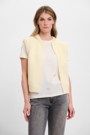 Rino & Pelle Gilet furry geel Elona
