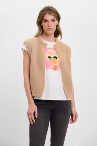 Rino & Pelle Gilet furry camel Elona