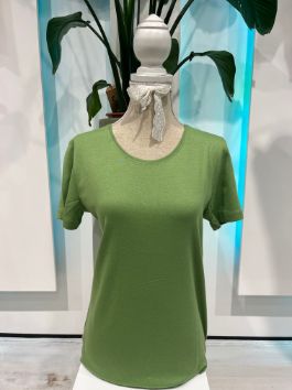 Smisses T-shirt km 100% katoen groen xk31300