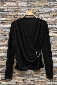 House of Smits Shirt glitter zwart ef5991