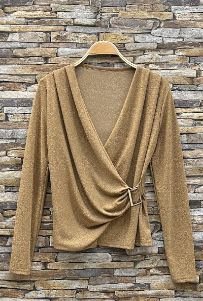 House of Smits Shirt glitter goud ef5991