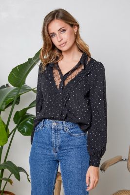 House of Smits blouse zwart e-2636