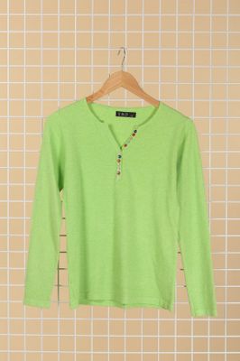 House of Smits T-shirt brei knoopjes lime eftd1272 House of Smits T-shirt brei knoopjes lime eftd1272