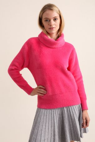 House of Smits Trui furry fuchsia eftd1786
