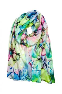 House of Smits Shawl flower blauw efba1965