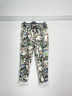 House of Smits Broek print khaki efp25159