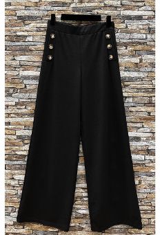 House of Smits Broek neyla buttons zwart pf-31927