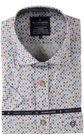 Fellows United Shirt Squares beige 51.6631