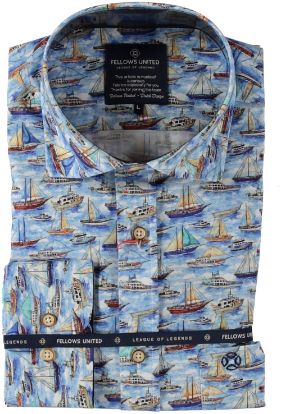 Fellows United Shirt Sailor blauw 51.6624