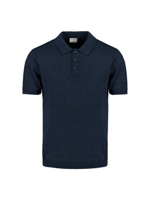 No Excess Polo linnen blauw 27230365