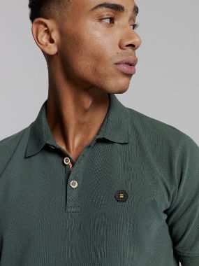 No Excess Polo pique staalblauw 27380201