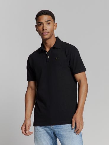 No Excess Polo pique zwart 27380201